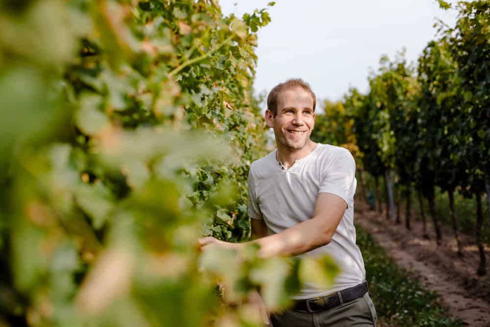 Stefan Pratsch in the vineyard